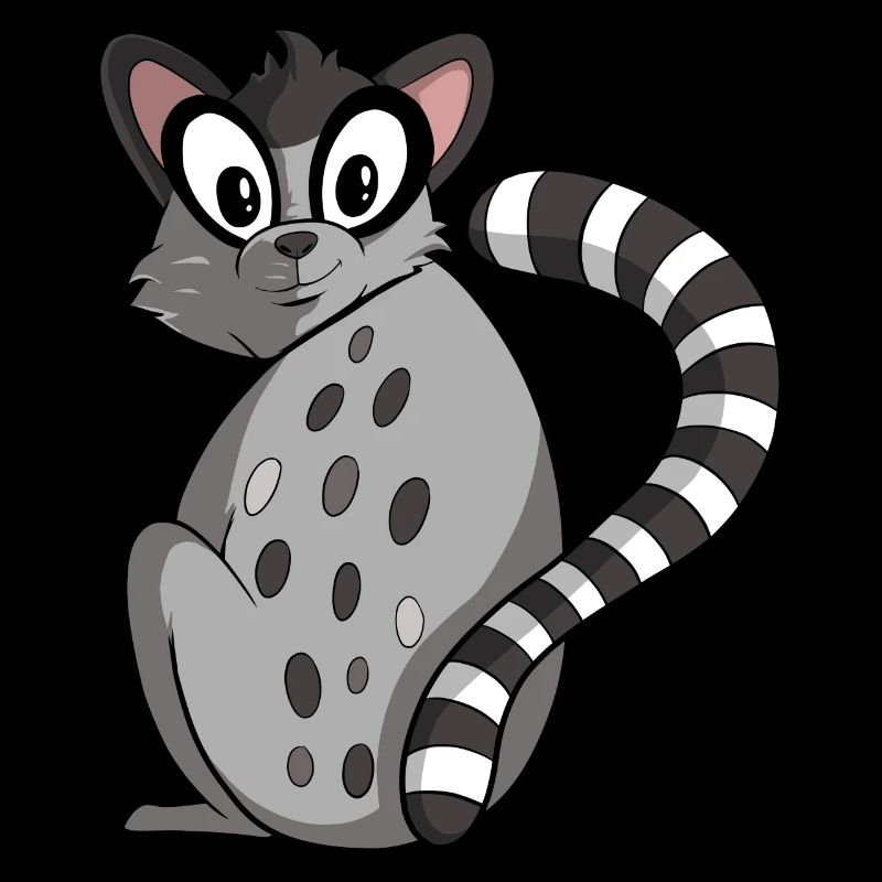 Cute ring-tailed lemur lemur
