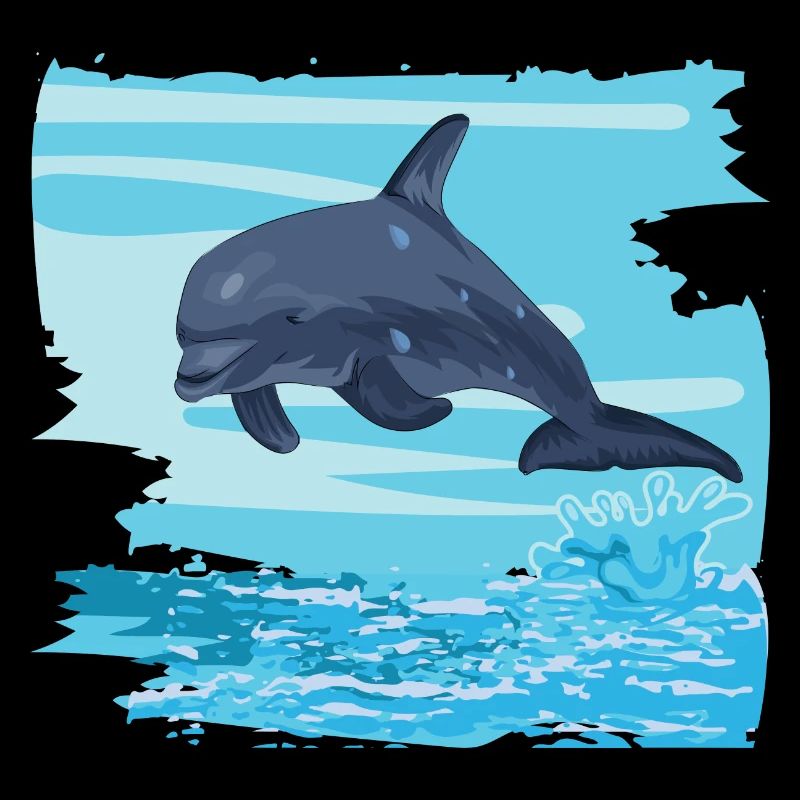 Dauphin des dauphins saute du don d'eau de mer