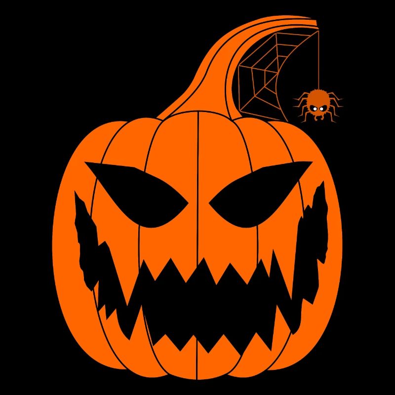 Citrouille d’Halloween avec araignée