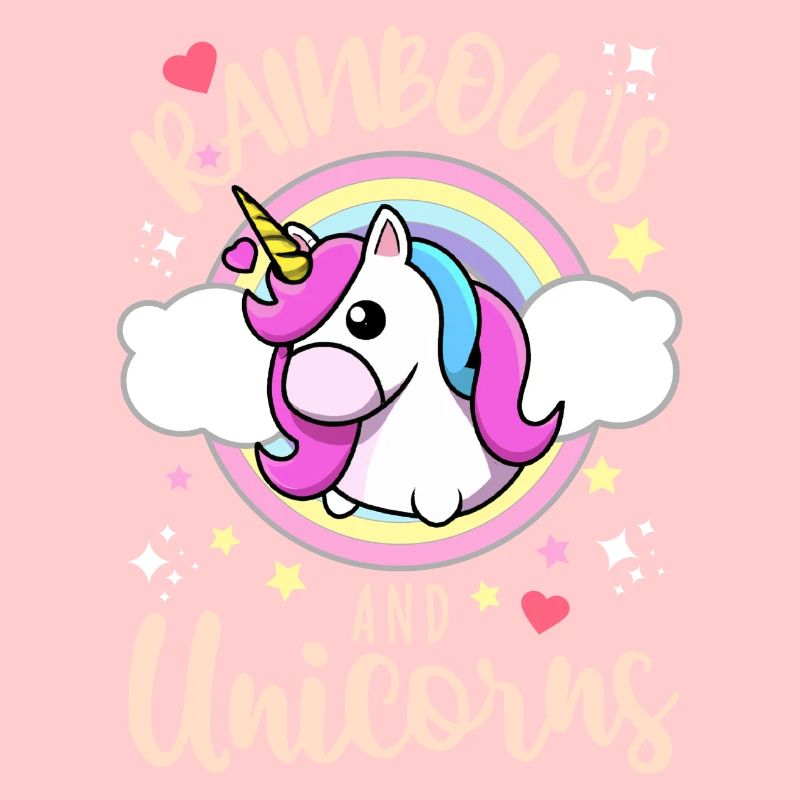 Regenbogen und Einhorn