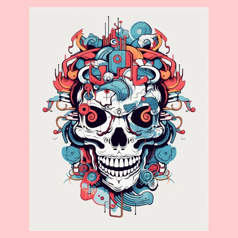 farbenfroher Knochen