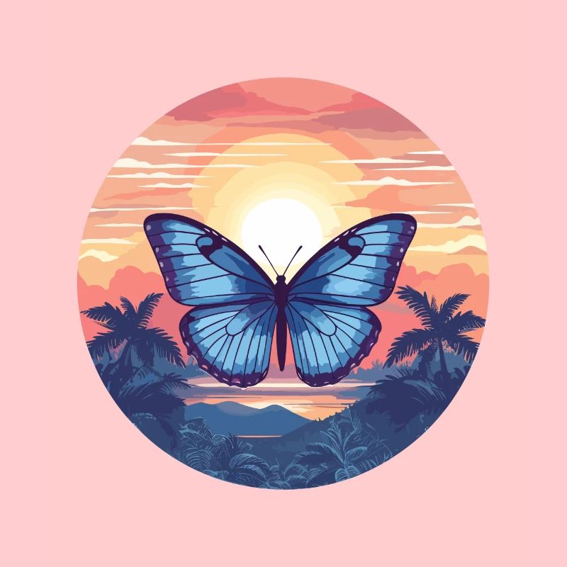 Blauer Morpho-Schmetterling