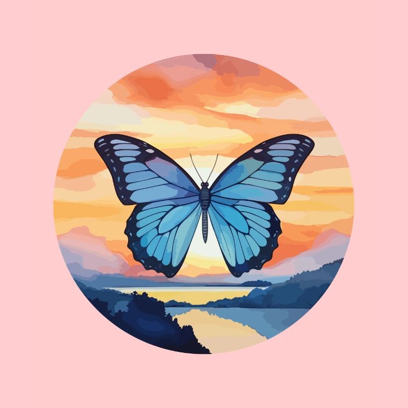 Morpho Papillon Bleu