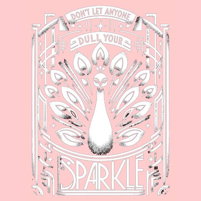 Art Deco Masterpiece: White Peacock