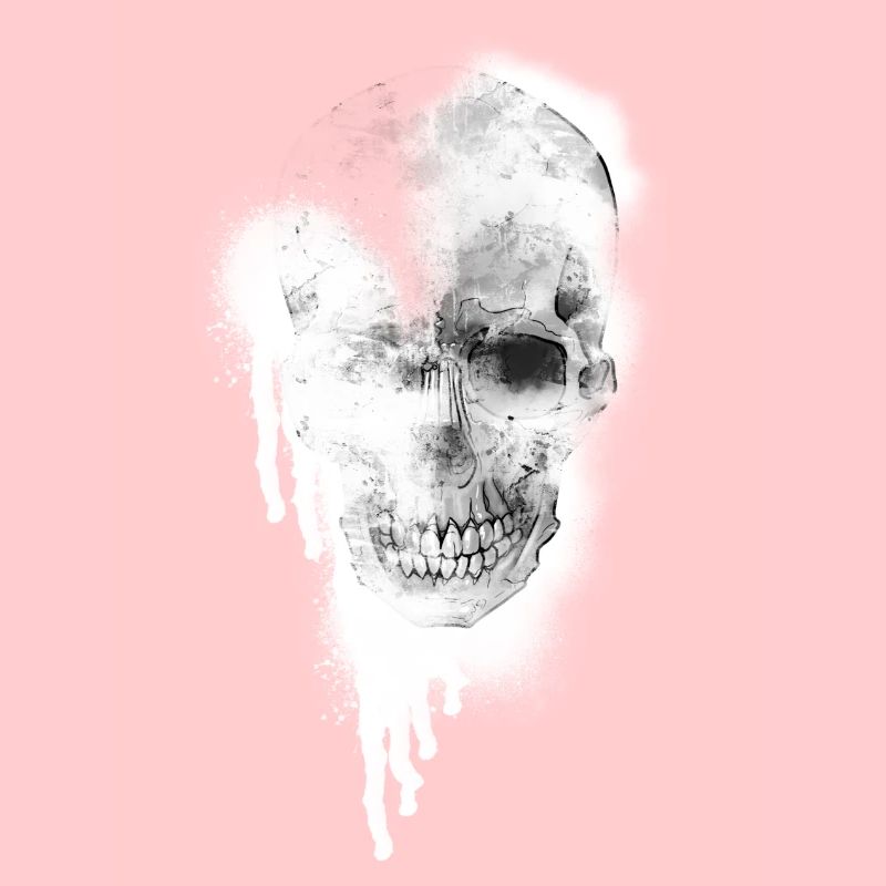 Wasserfarbener Schädel Sketch
