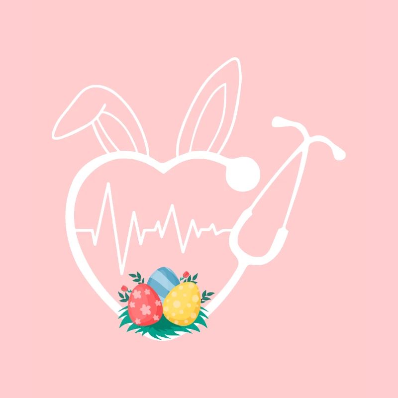 Stethoscope Easter Nurse Life Egg Nurse Easter