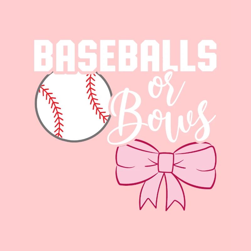 Niedliche Basebälle oder Schleifen Enthüllung des Geschlechts - Team Boy