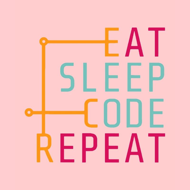 Eat Sleep Code-Wiederholung - Coder Developer Computer