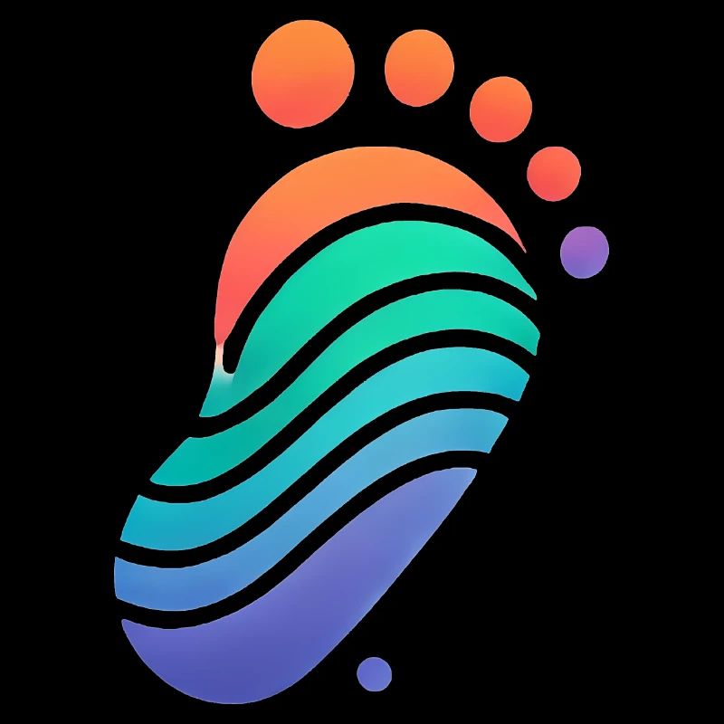 Conception colorée de l’empreinte de la chaussure 10k