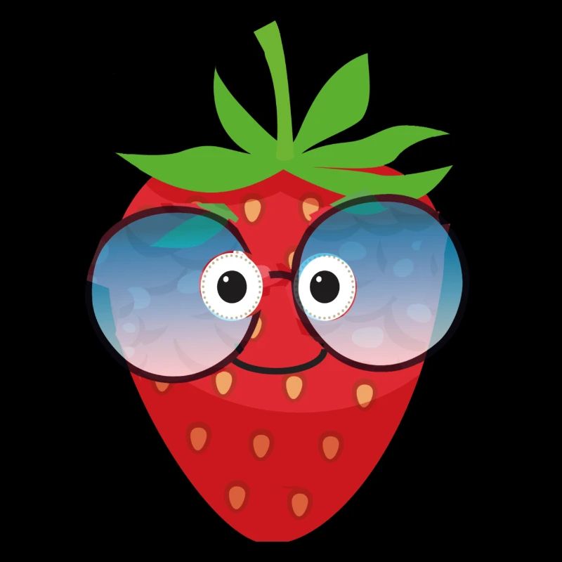 Erdbeere,beere,comic,sonnenbrille,