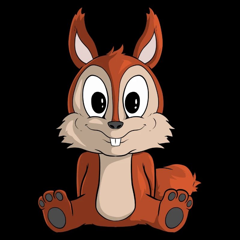 Écureuil de dessin animé mignon