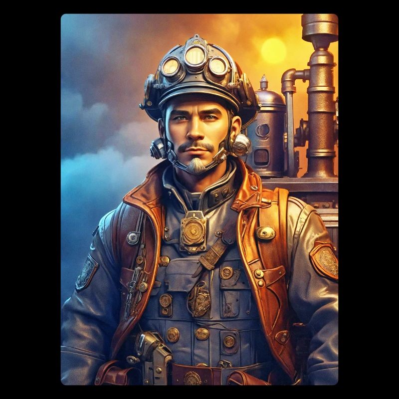 Steampunk Firefighter Man 1. 3