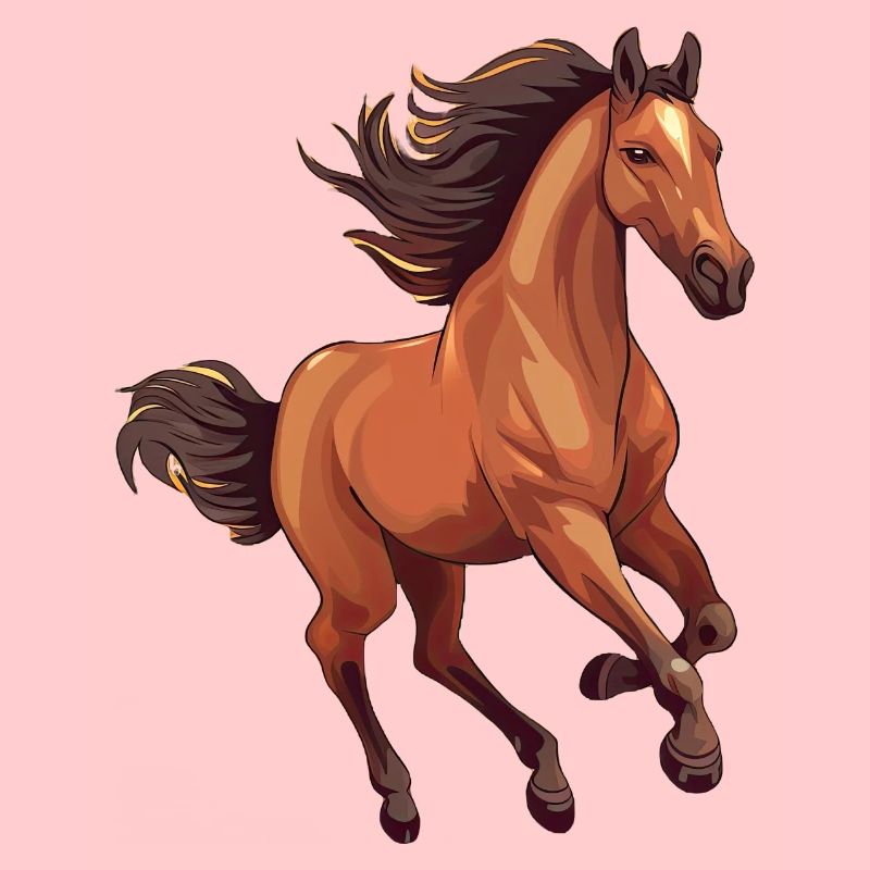 Les câpres de dessins animés Happy Horse et les pitreries comiques