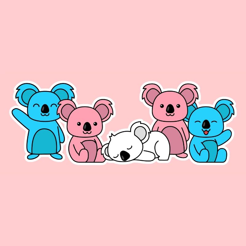 Conception de koala trans flag pour les personnes trans