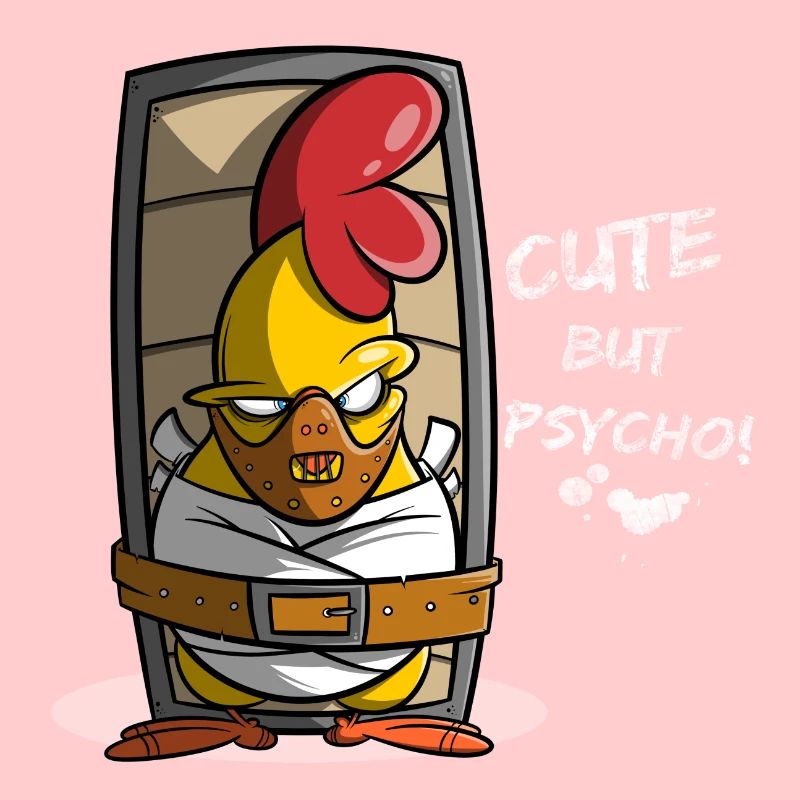 Cute but Psycho, Chicken in Straitjacket, Gift Idea