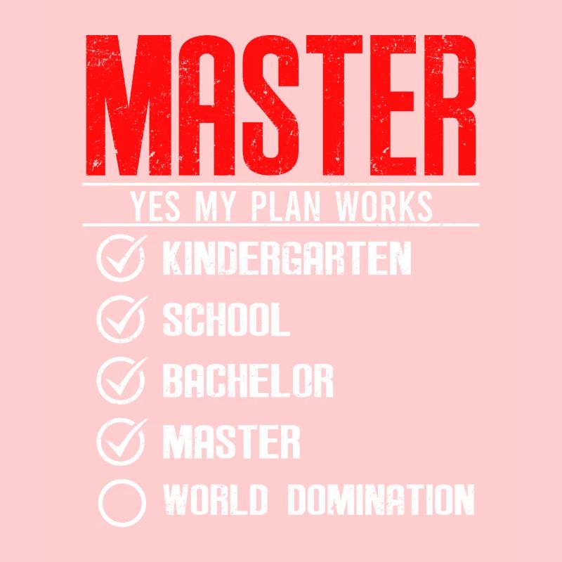 First Master then World Domination Master's Degree