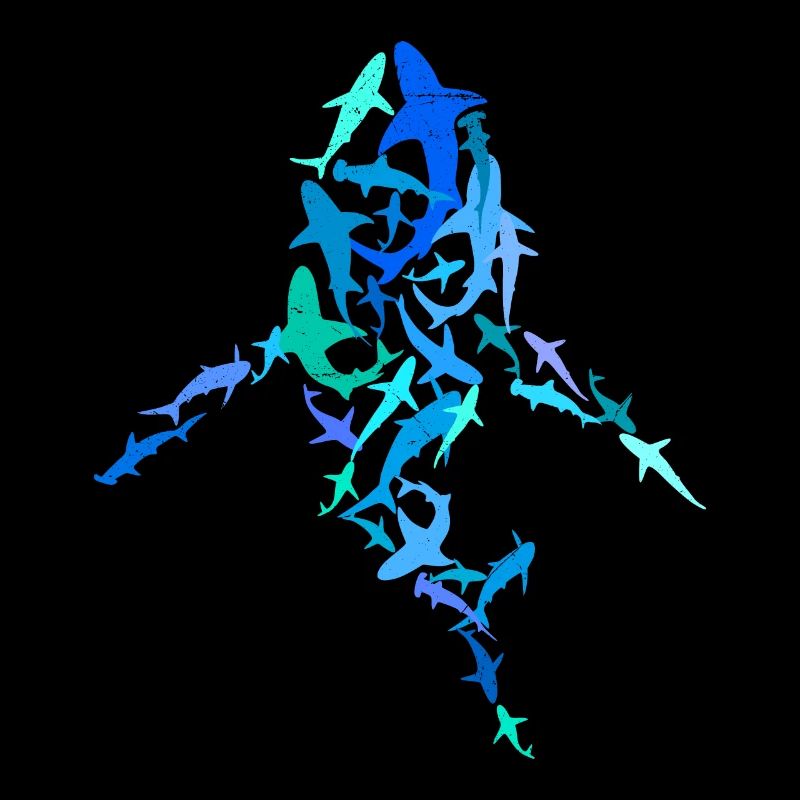 Shark Swarm Shark Divers Divers