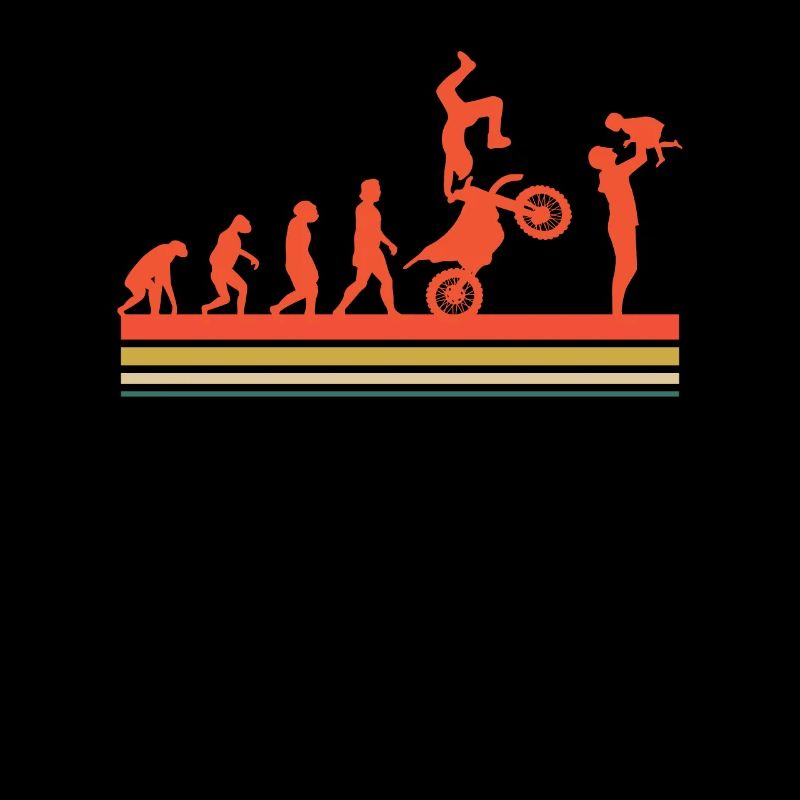 Biker Papa Evolution Motocross Motorcyclist