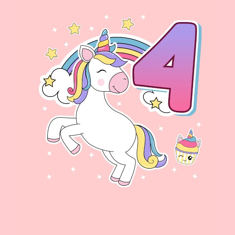 4. Geburtstag Mädchen 4 Jahre Pferdemädchen