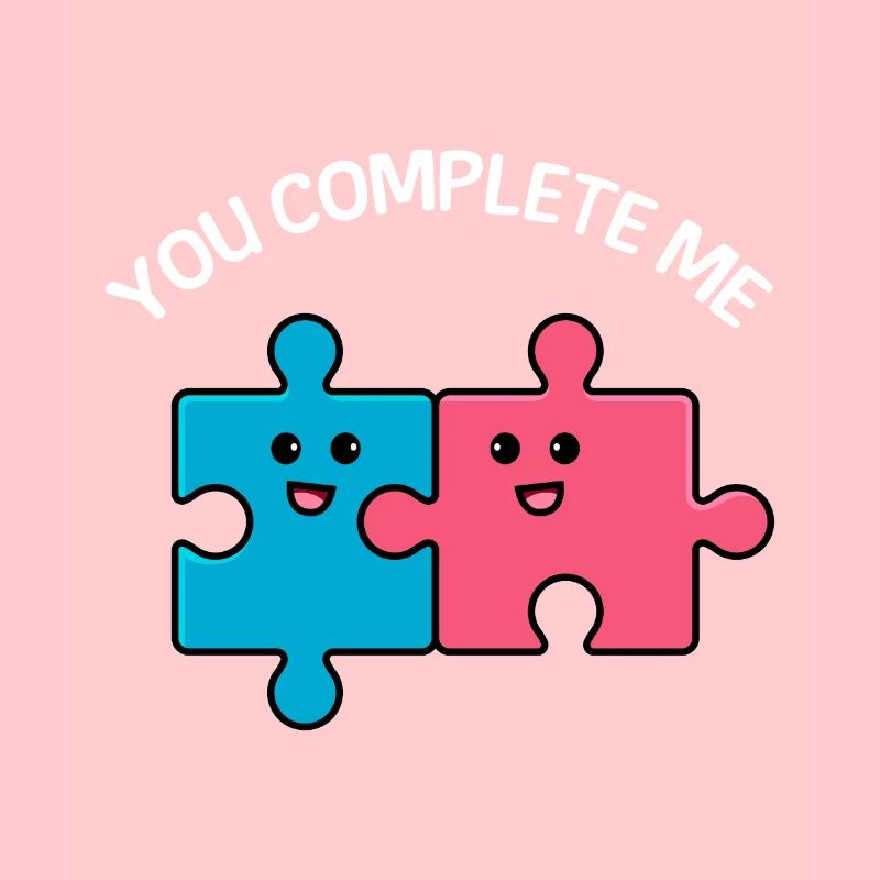 Valentinstag Spruch You complete me