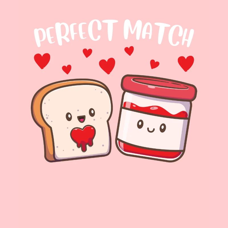 Perfektes Match Toast Marmelade Valentinstag