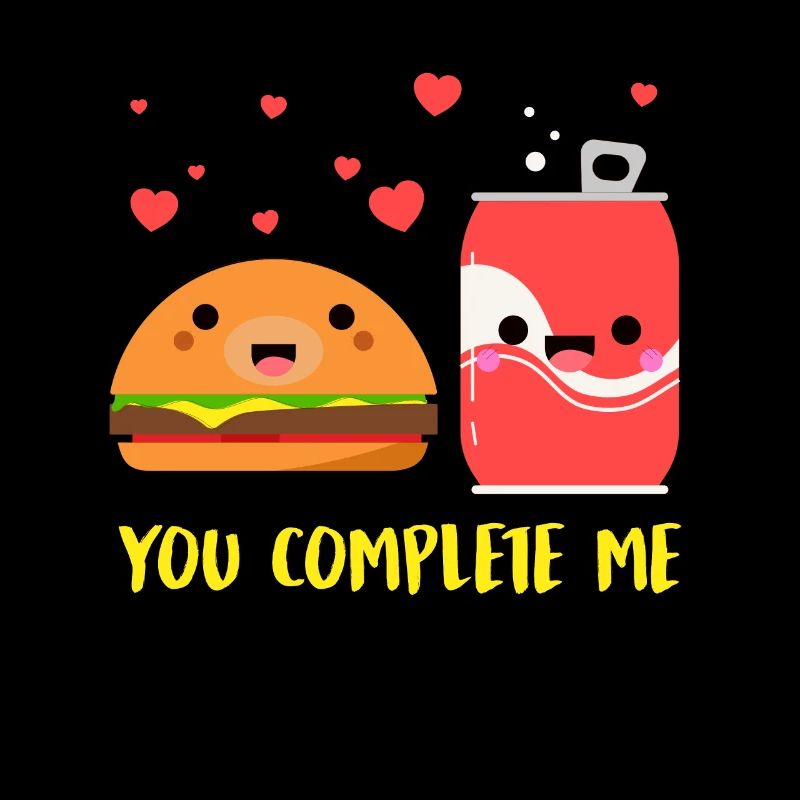 Burger couple avec douche J’adore la Saint-Valentin