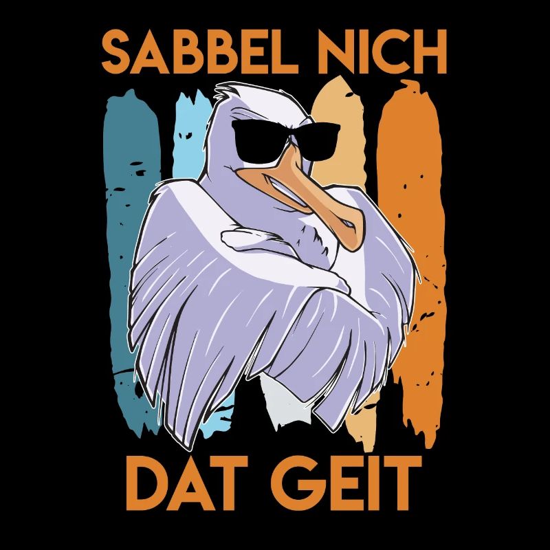 Möwe cool Sabbel nich Dat Geit Möwen Vogelfreund