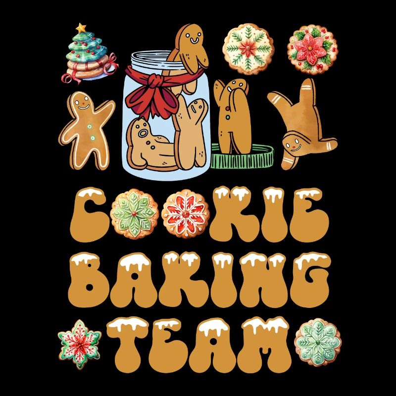 Équipe de cuisson de biscuits Noël