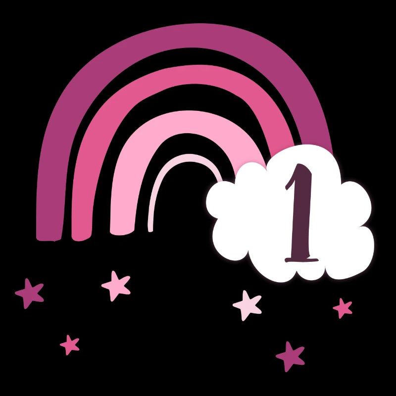 Erster Geburtstag Regenbogen Eins