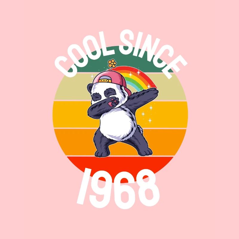 Cool Seit 1968 Retro Dabbing Panda 54. Geburtstag