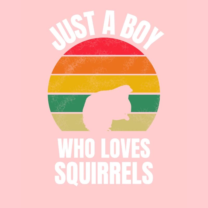 Retro Wald Tier Eichhörnchen Junge