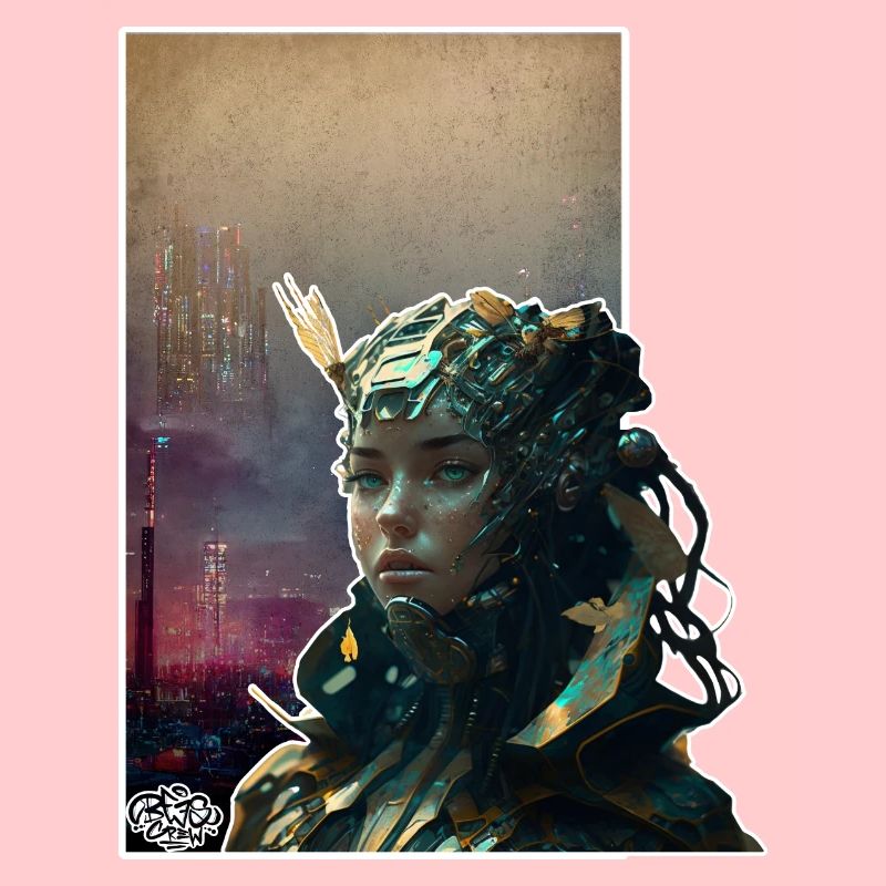 Futuriste Mme SCI FI BEES. ÉQUIPAGE