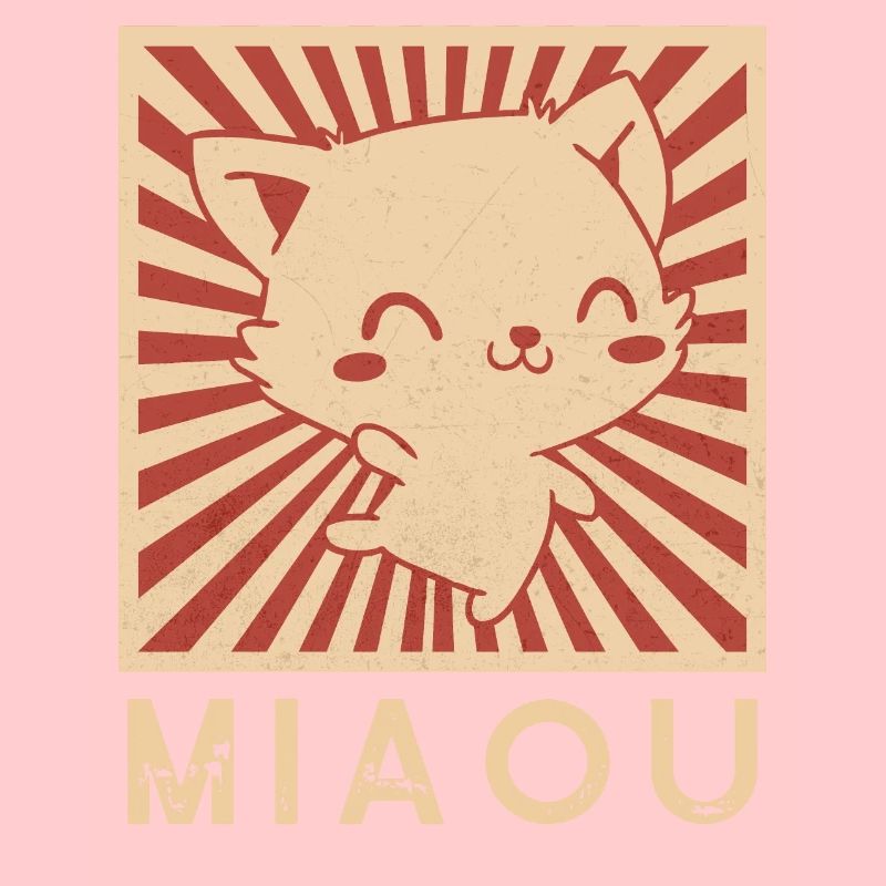 Miaou chat mignon vintage kawaii