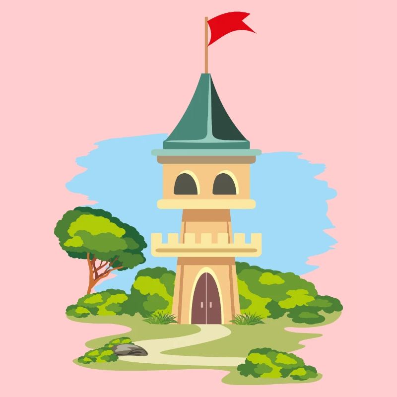 Cartoonish castle