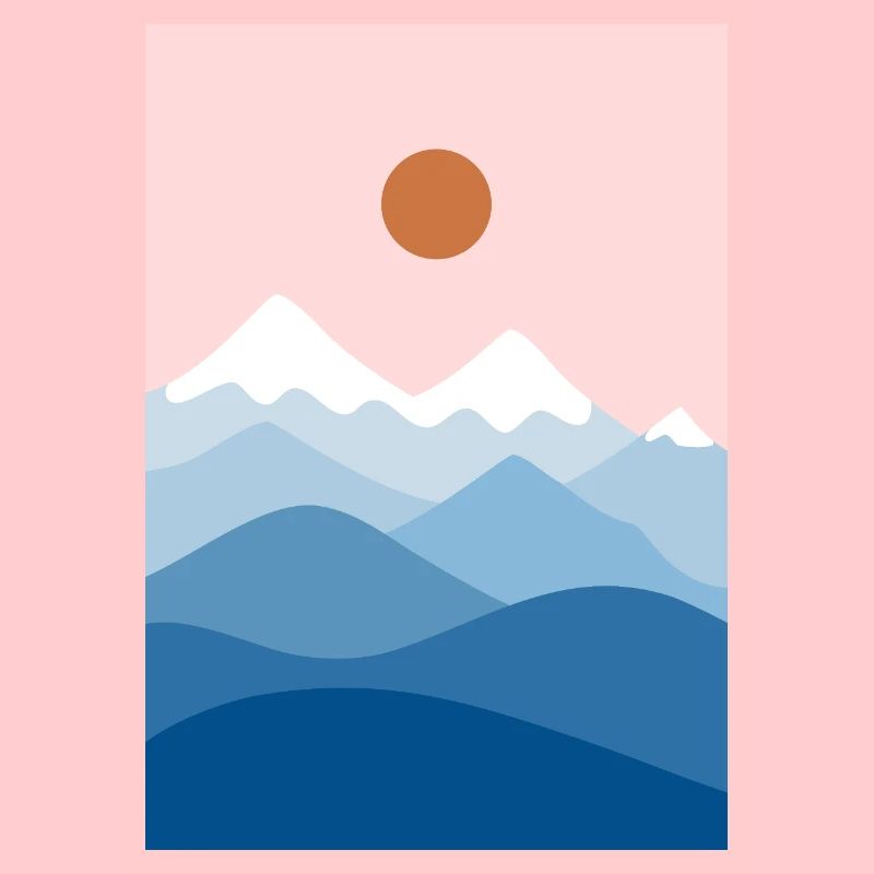 Berglandschaft rosa