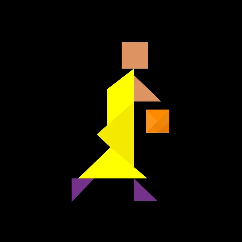 Joueurs de basket-ball - Tangram