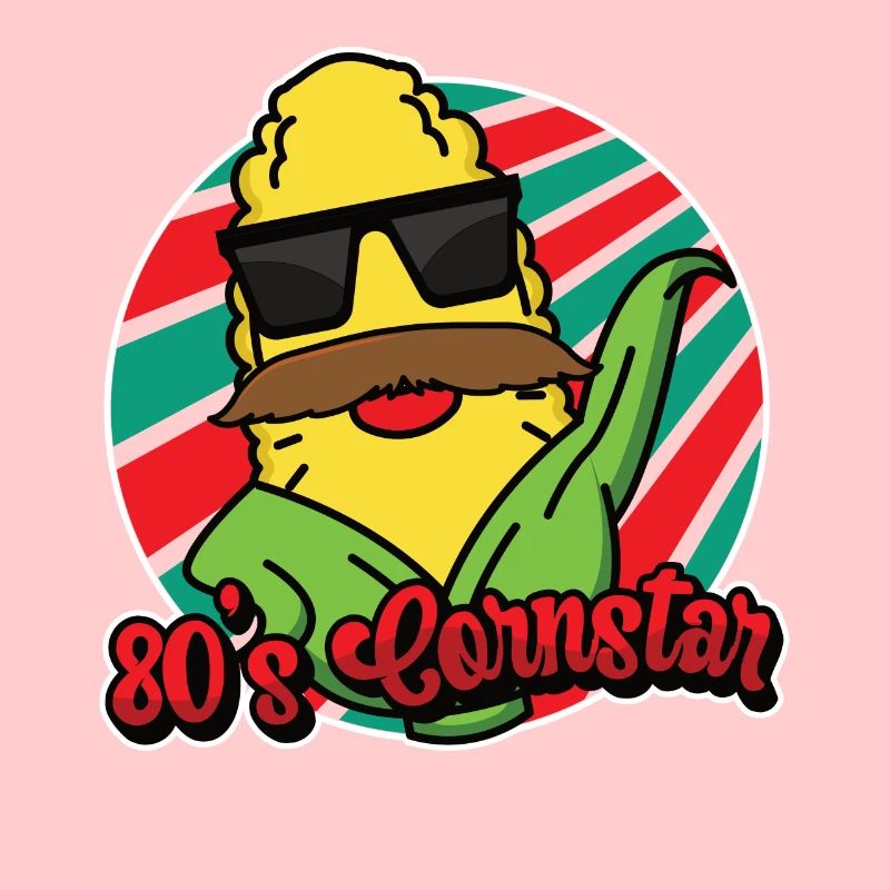 80s Cornstar Mustache Beard Funny Mustache