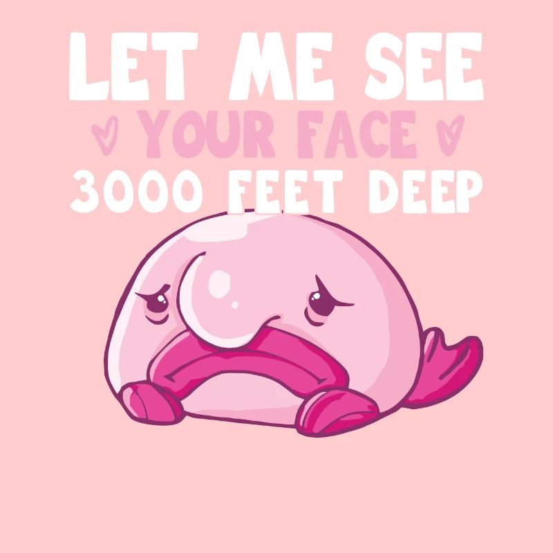 Costume de Blobfish - Visage de poisson Blob laid -