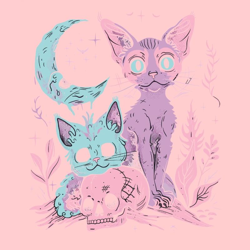 Kawaii Cat Pastel Goth Devilish