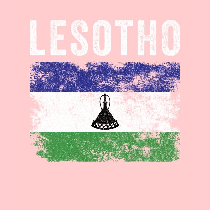 Lesotho Flag Distressed - Basotho Flag