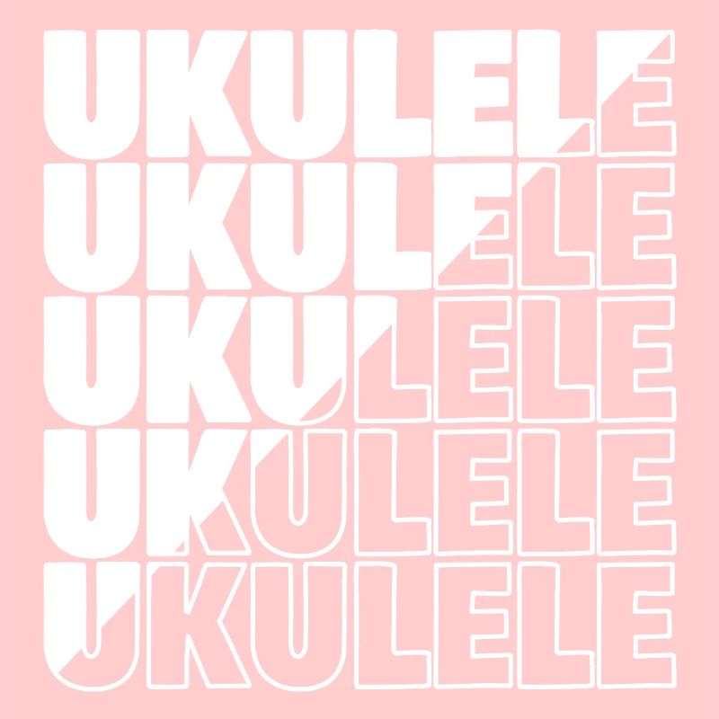 Ukulele typography diagonal