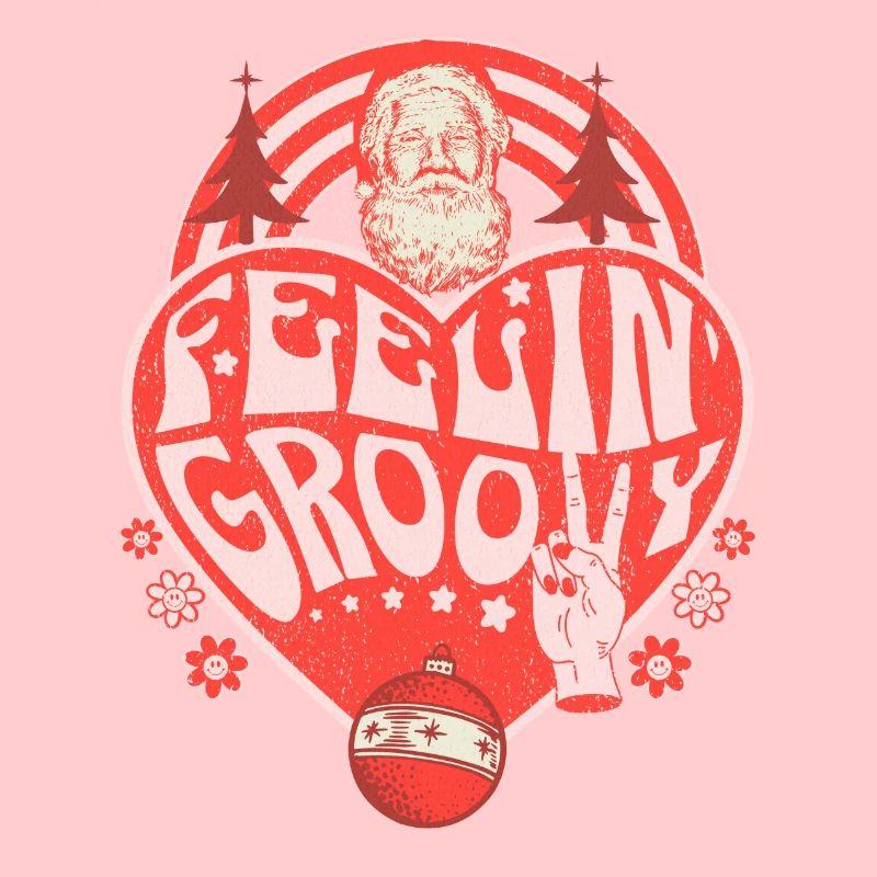 Feeling Groovy Retro Style Christmas Santa