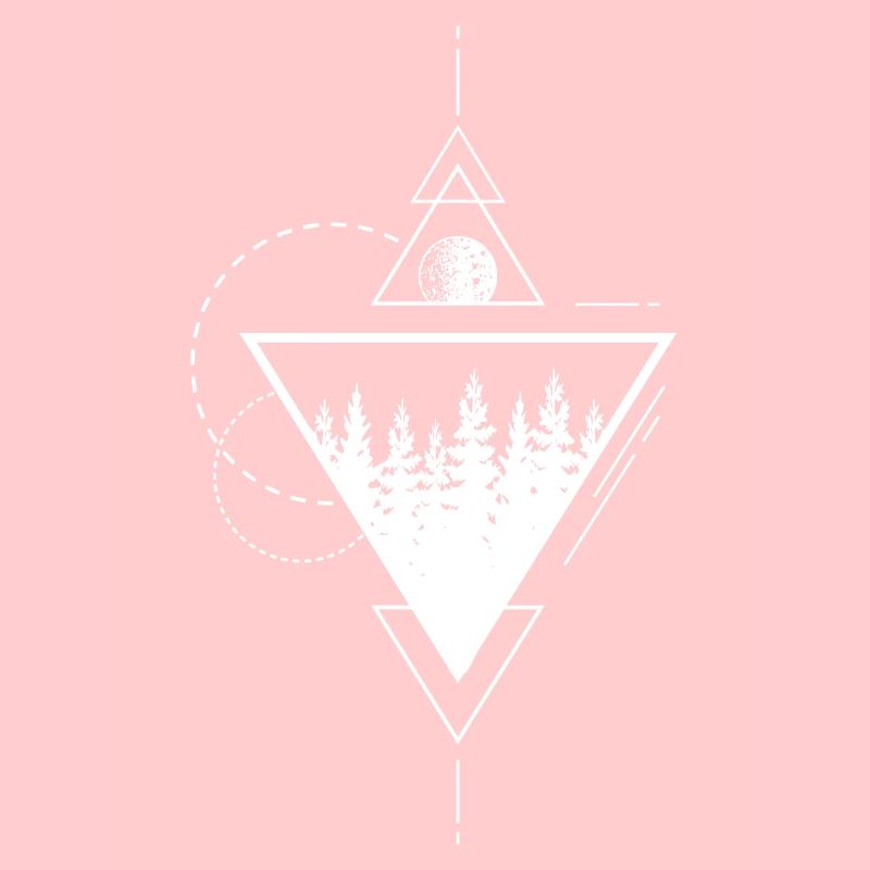 Modern Geometric Nature Forest Boho Triangles