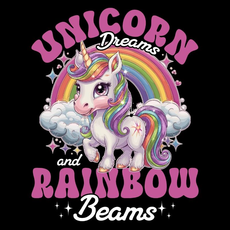Rêve mignon licorne arcs-en-ciel