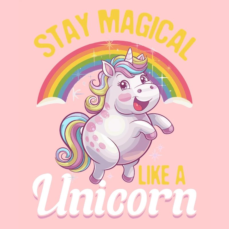 Cute Chubby Unicorn Rainbows