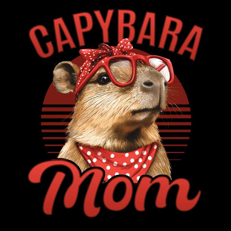 Funny Capybara Mom