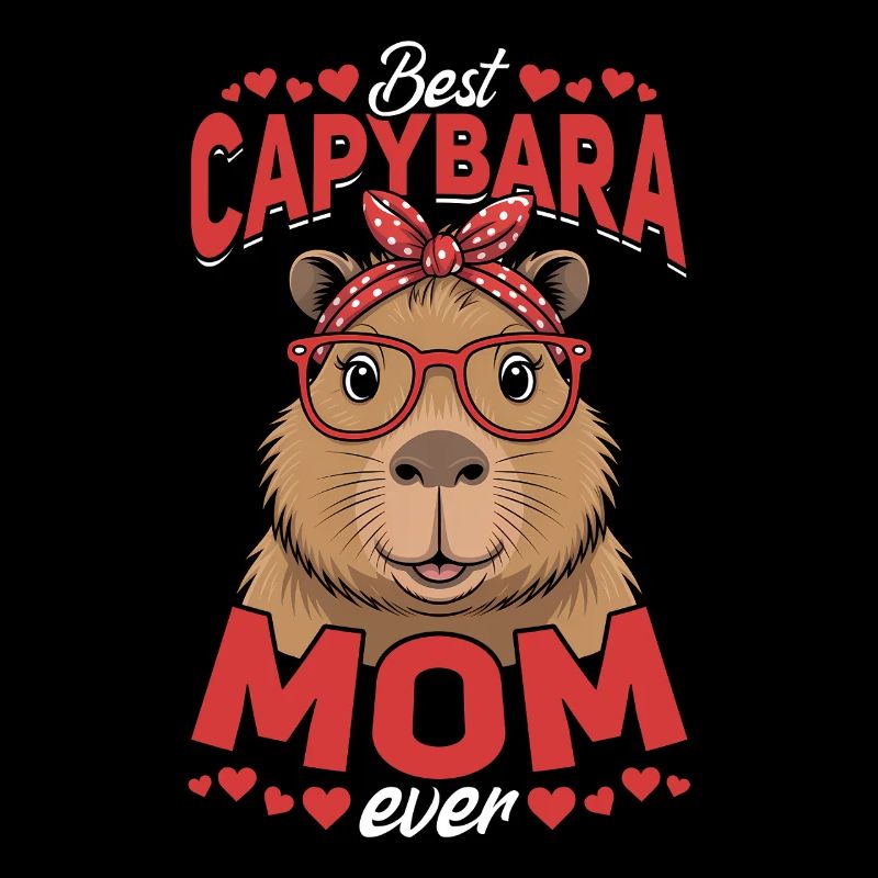 Funny Capybara Mom
