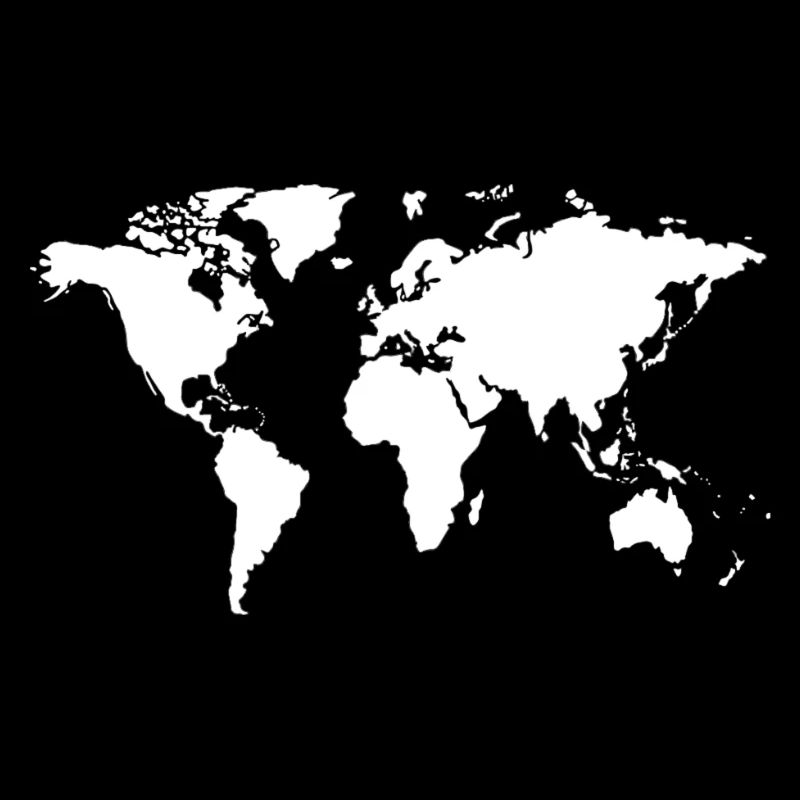 World Map - white