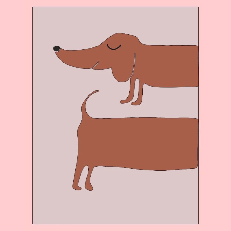 dackel rosa hintergrund