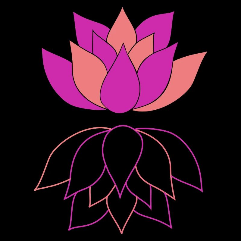 Lotus avec image miroir